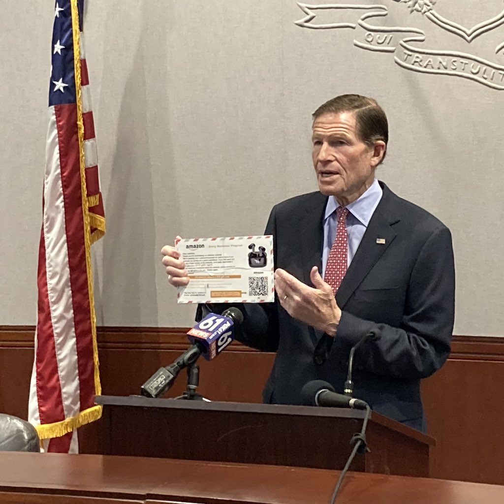 Blumenthal wrote to Amazon demanding the company take immediate steps to curb rampant fake reviews by aggressively holding both scam reviewers and sellers who inflate their reviews accountable. 
